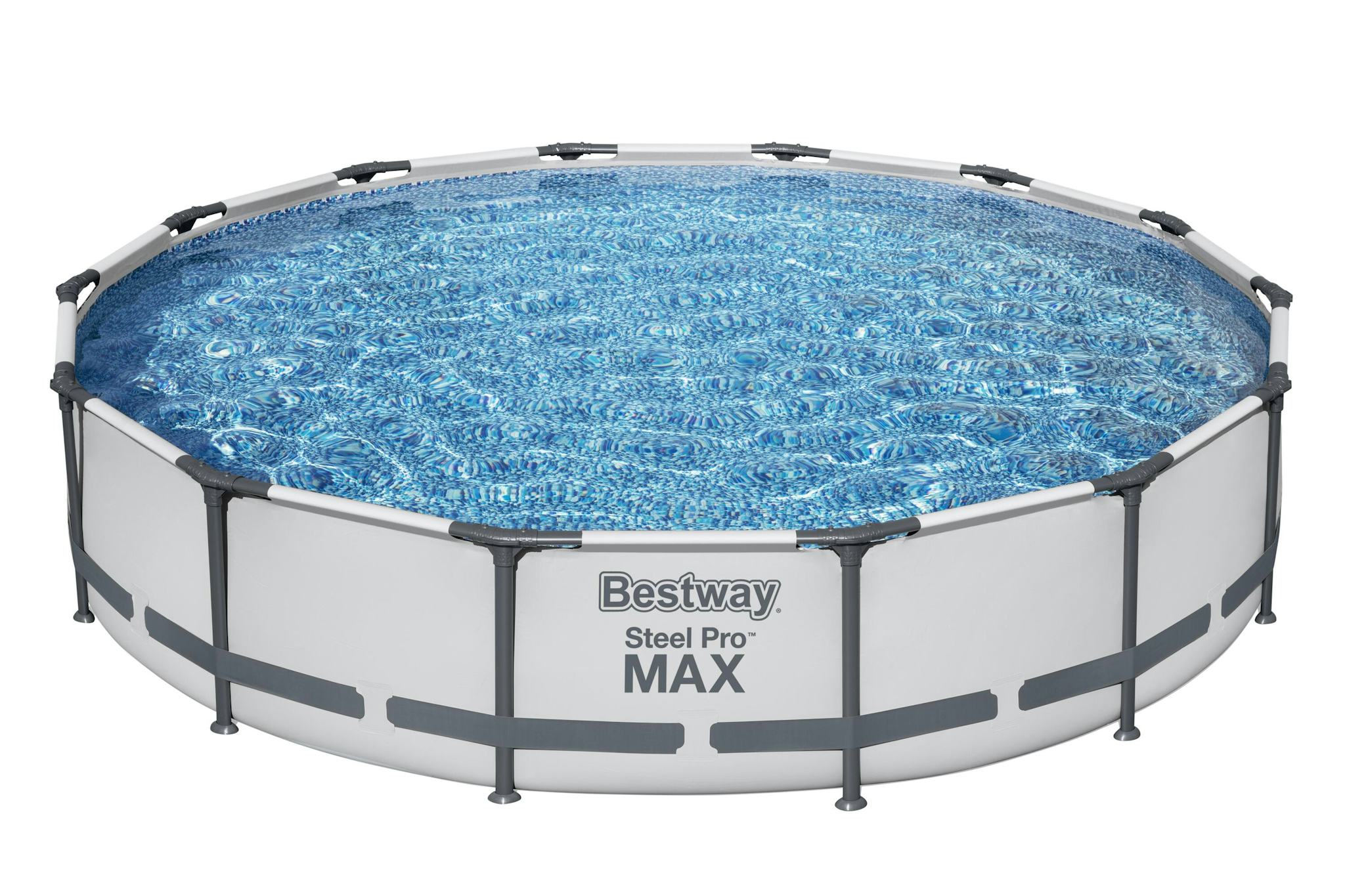 Piscine fuori terra Set piscina fuori terra rotonda Steel Pro MAX con misure 427x84 cm grigio chiaro Bestway 2