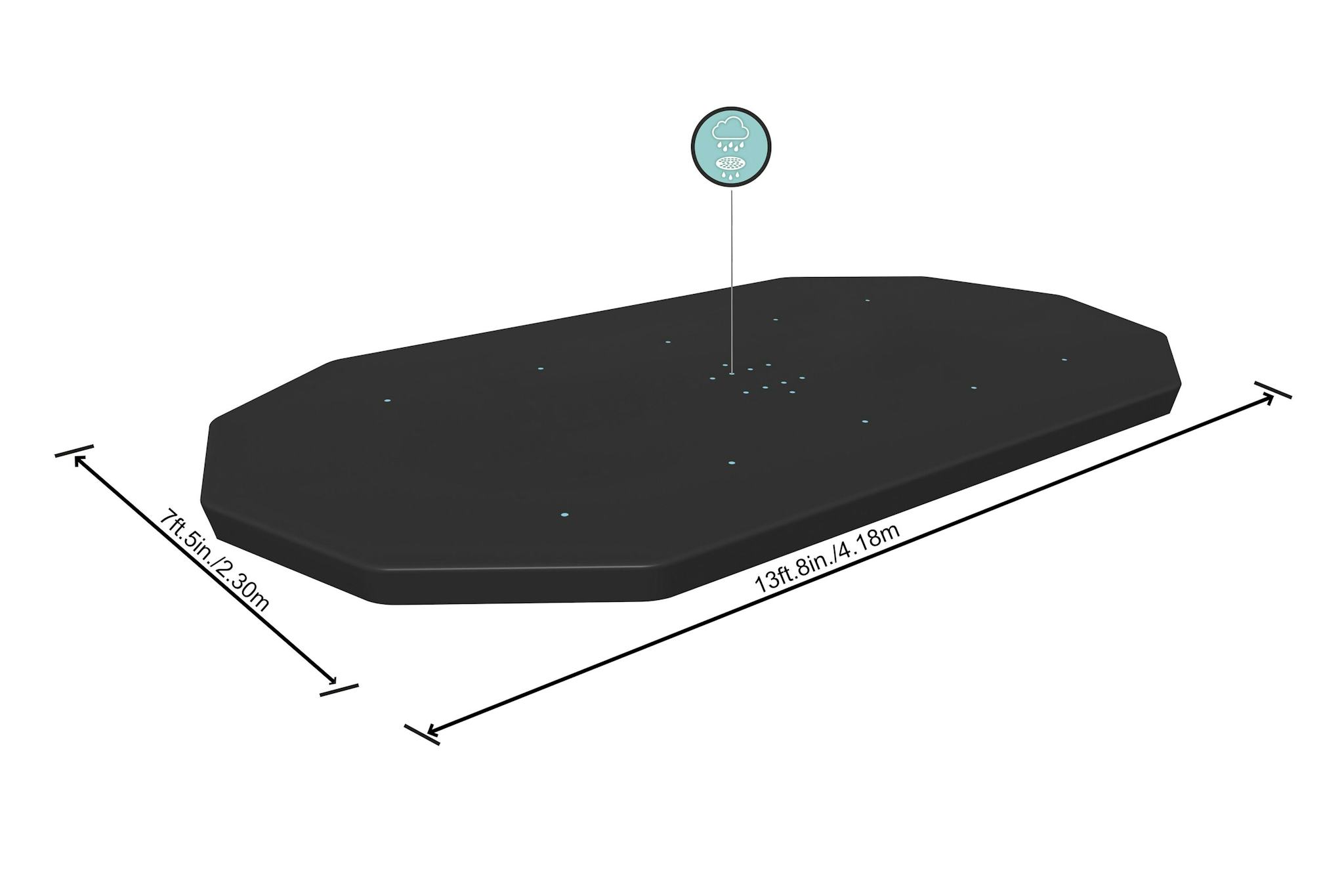 Coperture e Tappetini Copertura ovale per piscina da 427x250x100 cm Bestway 1