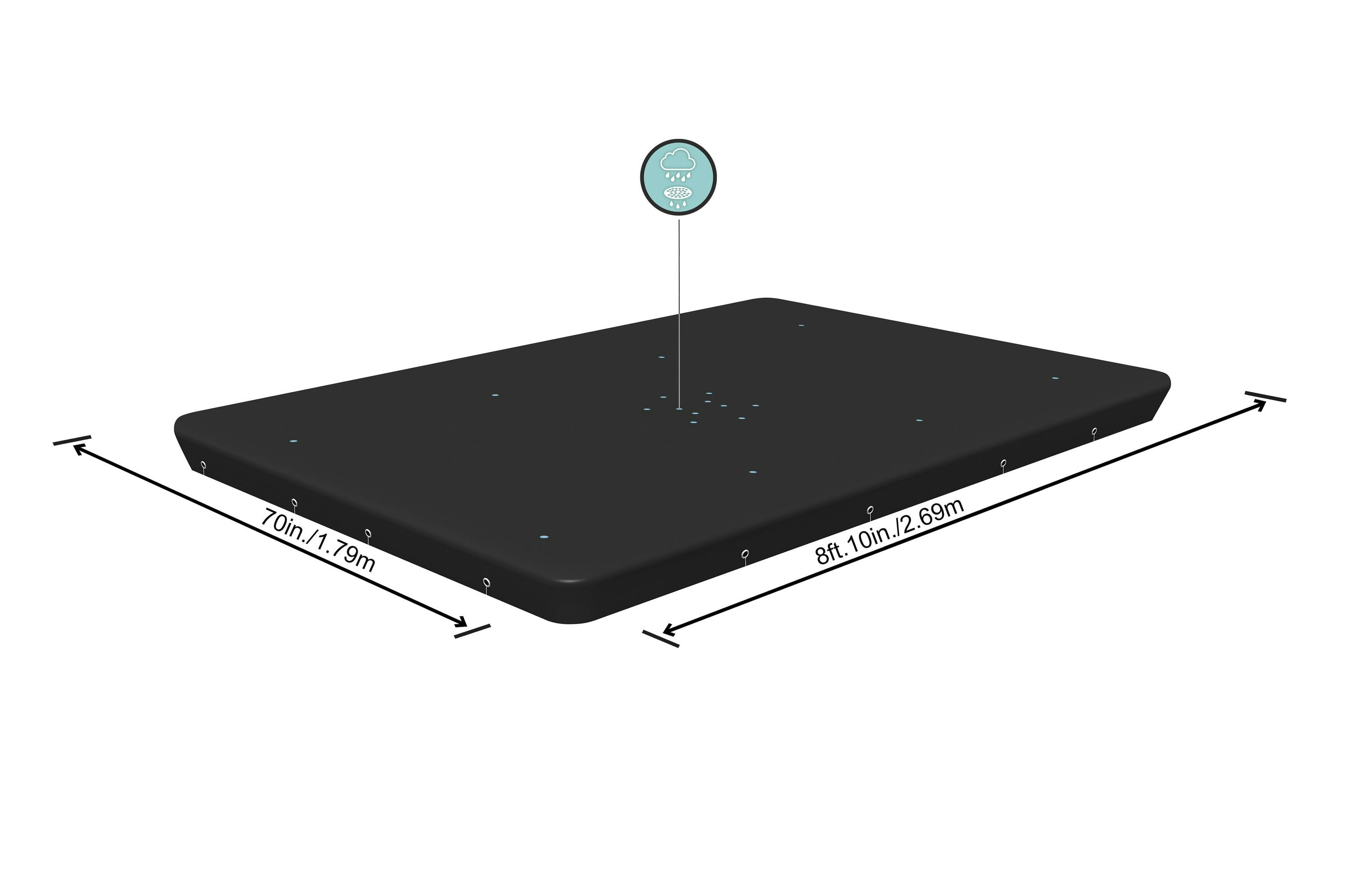 Coperture e Tappetini Copertura per piscina fuori terra rettangolare da 282x196x84 cm Bestway 1