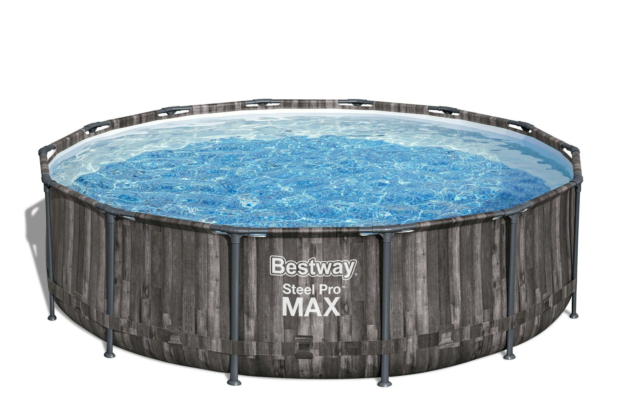 Piscine fuori terra Set piscina fuori terra rotonda Steel Pro MAX  da 427x107 cm legno scuro Bestway 2