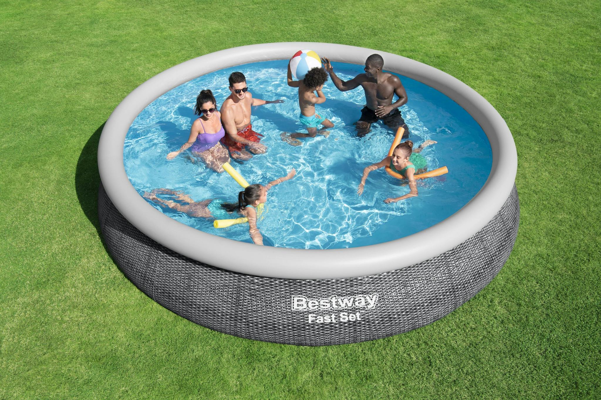 Piscine fuori terra Set piscina fuori terra gonfiabile rotonda Fast Set da 457x84 cm Bestway 3
