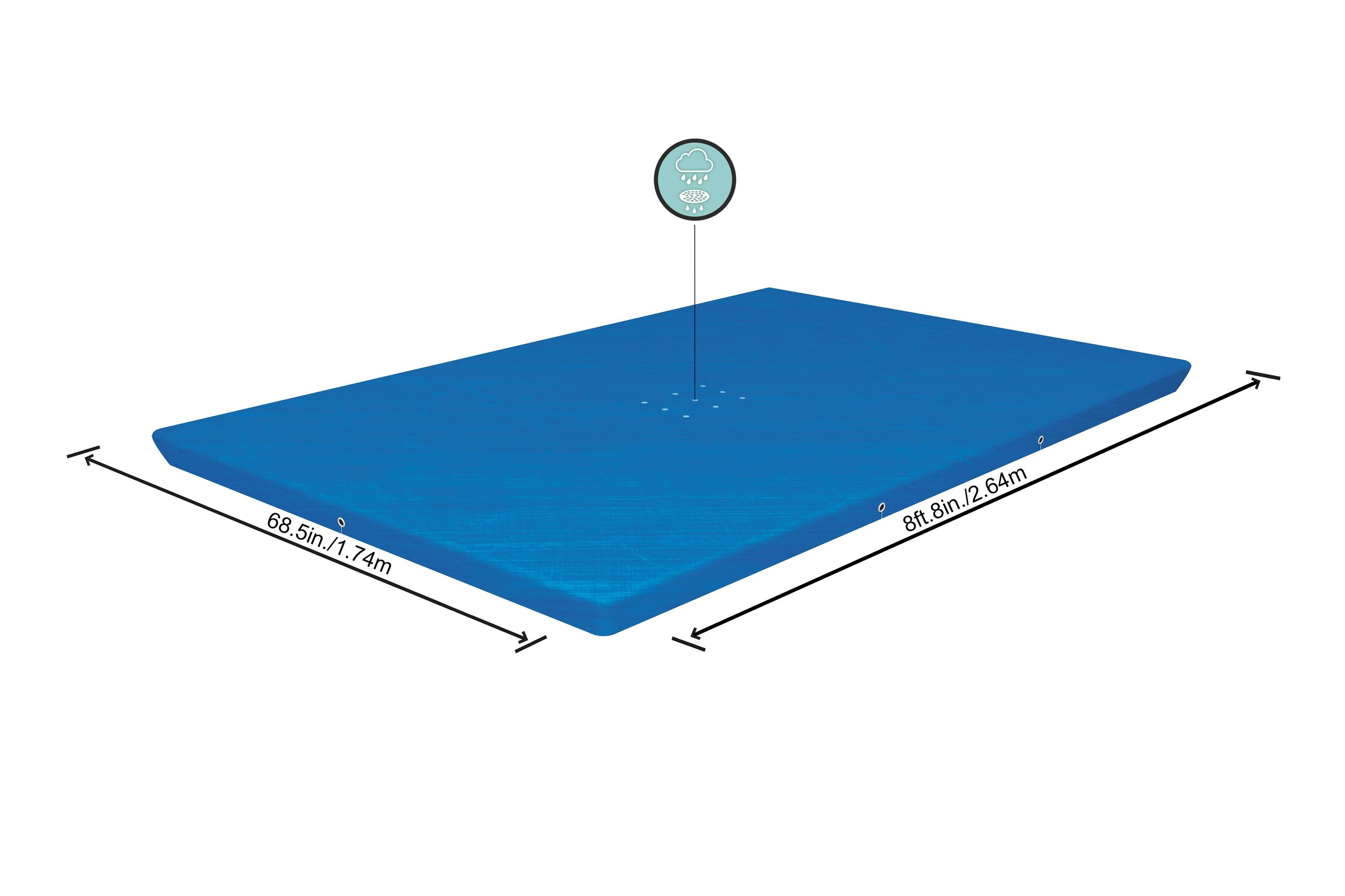 Coperture e Tappetini Copertura per piscina rettangolare da 259x170 cm Bestway 1
