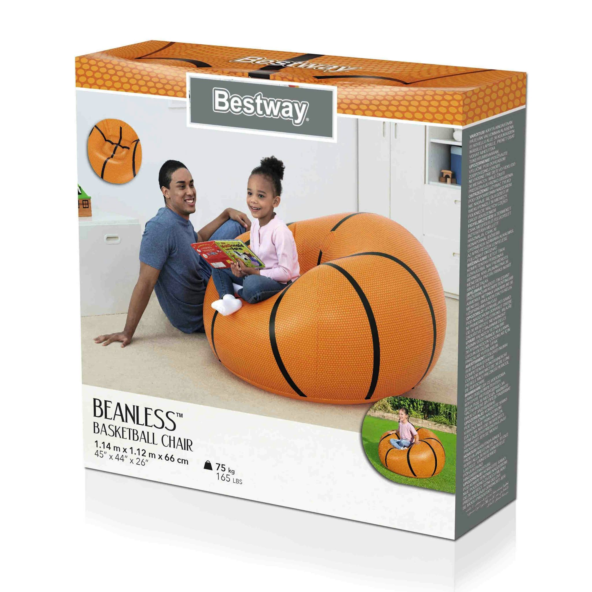 Giochi gonfiabili per bambini Poltrona pouf gonfiabile Basketball Bestway 26