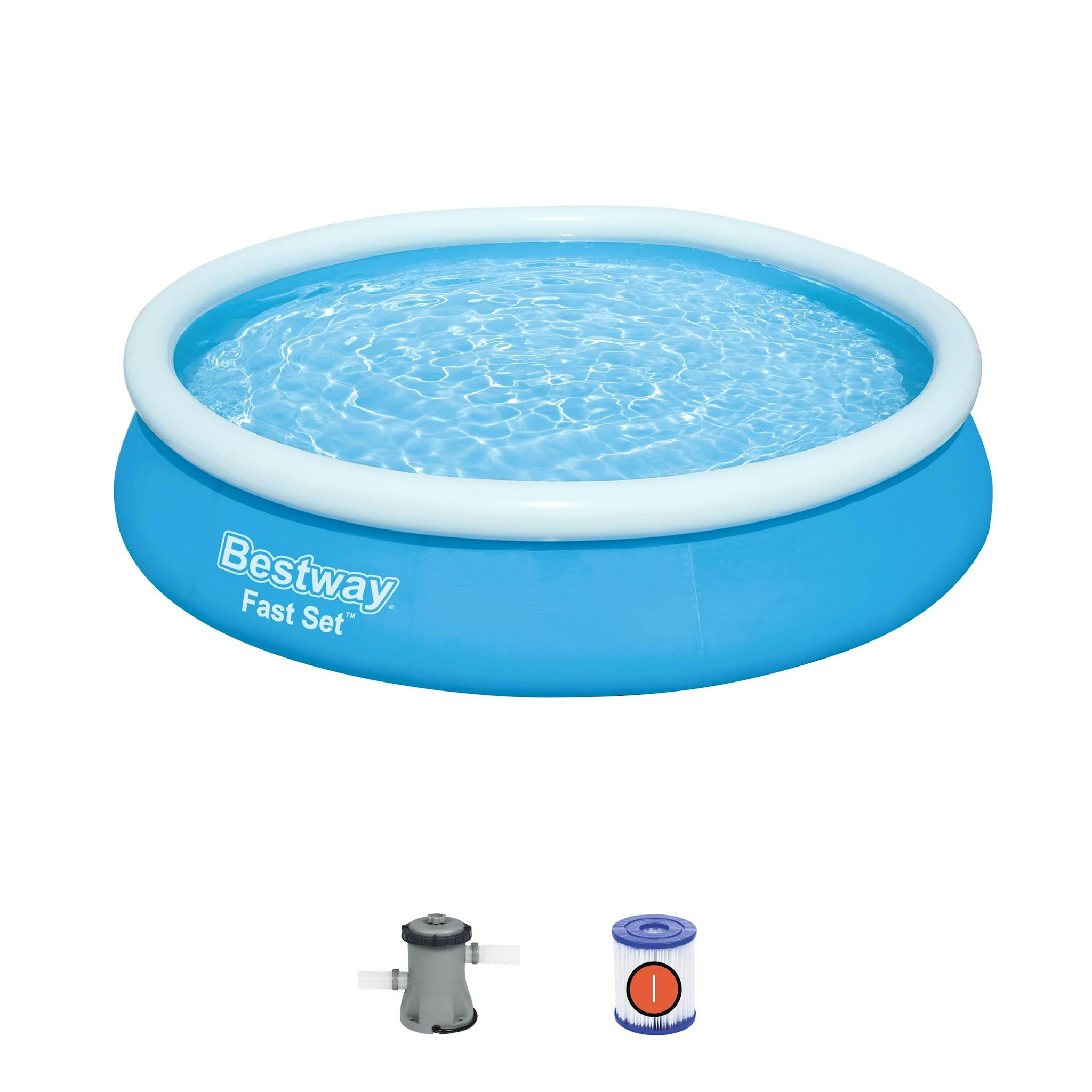 Piscine fuori terra Set piscina fuori terra rotonda Fast Set gonfiabile da 366x76 cm azzurro Bestway 1