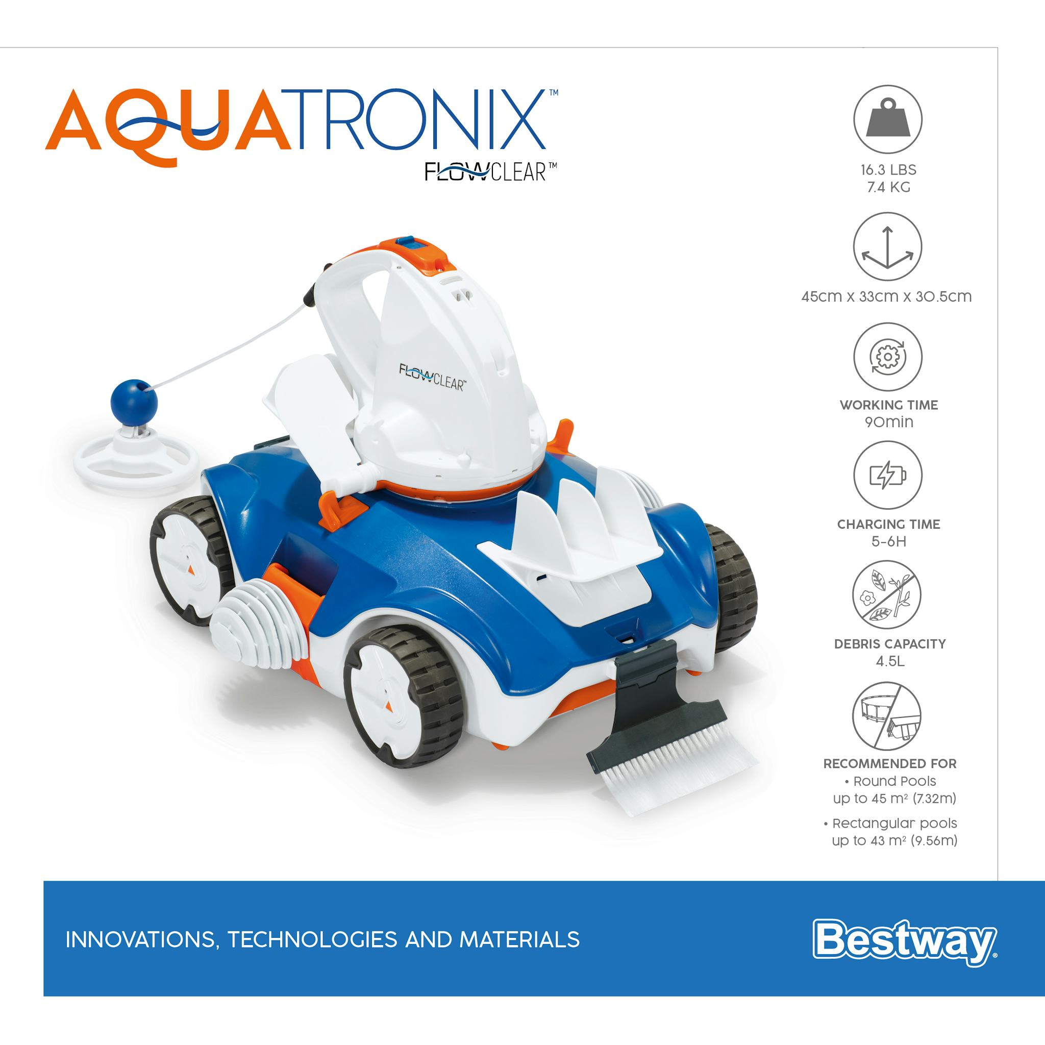 Accessori Piscine e Spa Robot per la pulizia della piscina Aquatronix Bestway 12